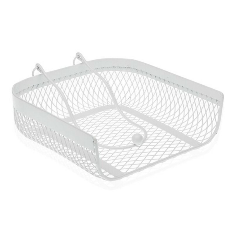 Servilletero Versa Blanco Metal Acero 20 x 6,8 x 18,5 cm