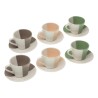 Juego de Tazas con Platos Versa Clara Ceru00e1mica 9 x 6,5 x 9 cm