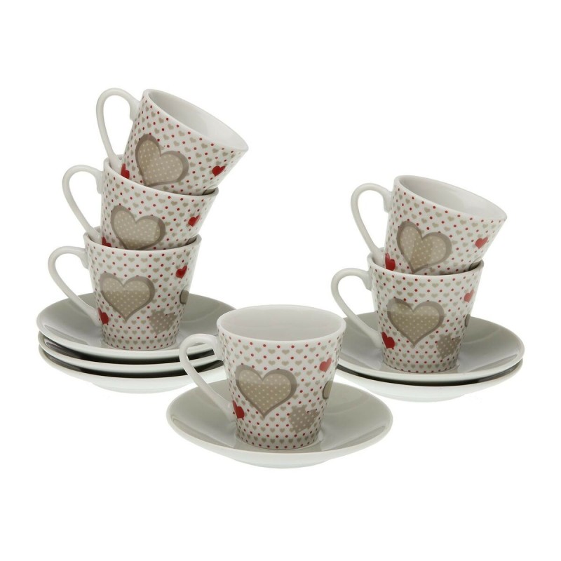 Juego de Tazas de Cafu00e9 Versa Sweet Porcelana (6 Piezas)