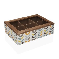 Caja para Infusiones Versa Erin Madera 17 x 7 x 24 cm