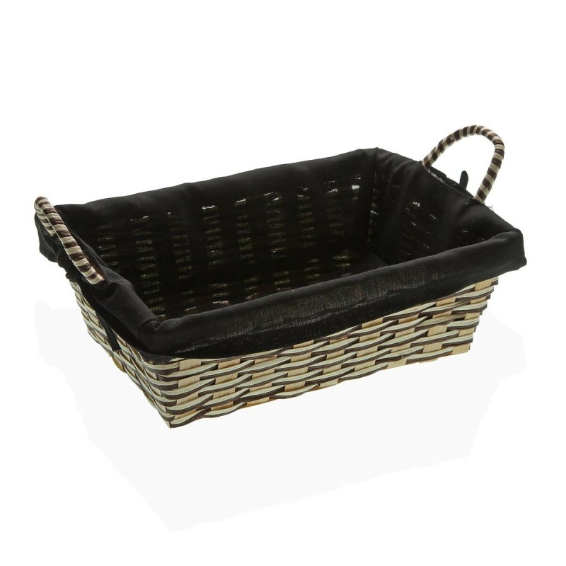 Cesta para el Pan Versa Negro Bambu00fa Algas marinas (19 x 9 x 27 cm)