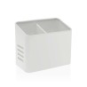 Organizador para Cubiertos Versa Blanco 9,5 x 16 x 13,5 cm Metal Acero