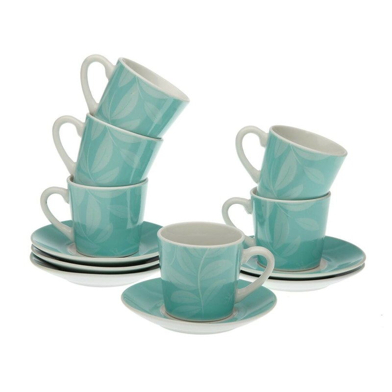 Juego de 6 Tazas con Plato Versa Elnora Porcelana