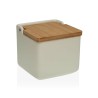 Salero con Tapa Versa Beige 12,2 x 11,5 x 12,2 cm Ceru00e1mica Dolomita