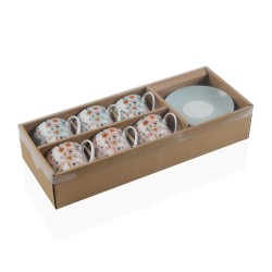 Juego de 6 Tazas de Tu00e9 con Plato Versa Jacinta Porcelana