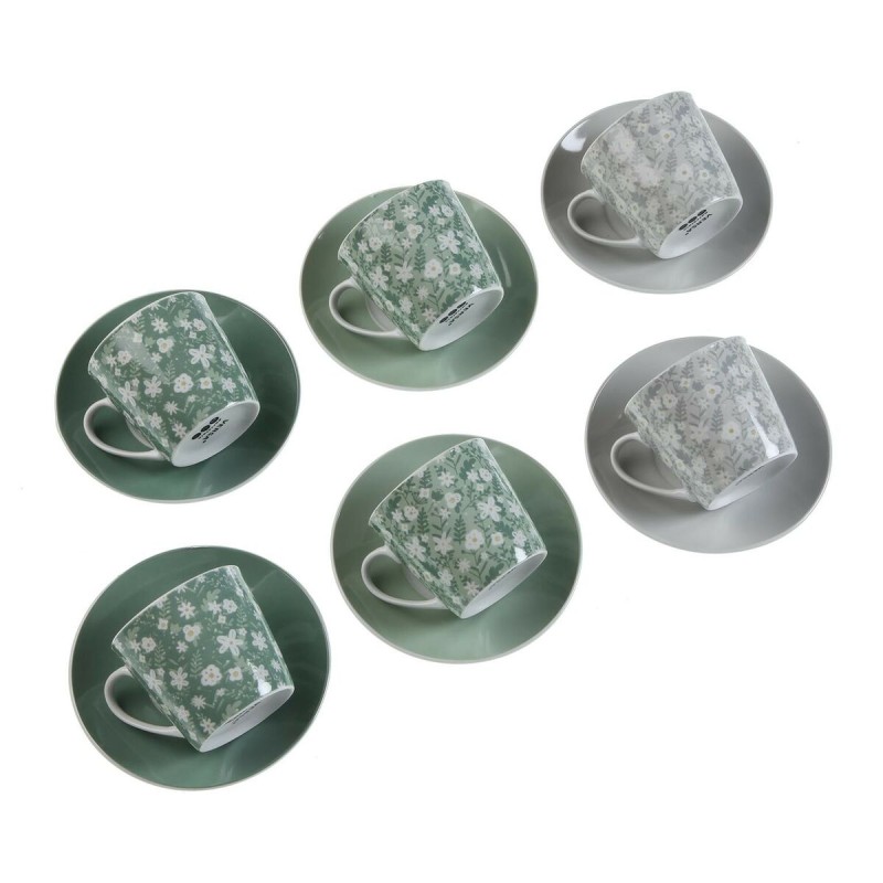 Juego de 6 Tazas de Tu00e9 con Plato Versa Margareta Porcelana