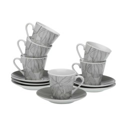 Juego de Tazas de Cafu00e9 Versa Palmera Porcelana