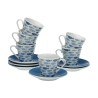 Juego de Tazas de Cafu00e9 Versa Peces Porcelana