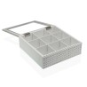 Caja para Infusiones Versa Blanco Madera MDF 24 x 8 x 17 cm