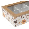 Caja para Infusiones Versa Pu00e9talos Madera 17 x 7 x 24 cm