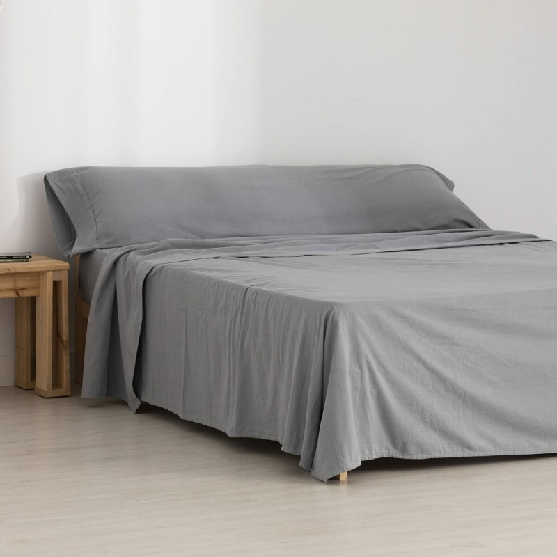 Juego de Sábanas SG Hogar Gris Cama de 150 Franela