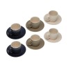 Juego de 6 Tazas de Tu00e9 con Plato Versa Tashi Gres 8,3 x 7,8 x 8,3 cm