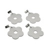 Pinza Sujeta Manteles Versa Metal Aleaciu00f3n de Zinc 7 x 6,8 cm Flor 4 Piezas