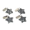 Pinza Sujeta Manteles Versa Metal Plu00e1stico Aleaciu00f3n de Zinc 7 x 3 cm Estrella 4 Piezas