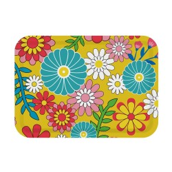 Bandeja Versa Amarillo Polietileno RPET 27 x 2,2 x 38 cm Flores