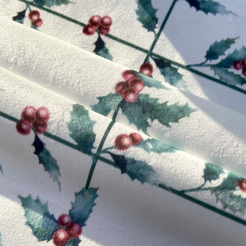 Camino de Mesa Belum terciopelo White Christmas 1 Multicolor 50 x 145 cm Navidad