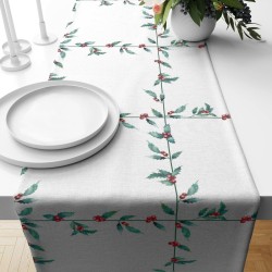 Camino de Mesa Belum terciopelo White Christmas 1 Multicolor 50 x 145 cm Navidad