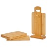 Set Tabla de cortar Con soporte Marru00f3n Bambu00fa (6 Piezas) (21 x 14 x 0,8 cm)