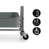 Carrito Verdulero Gris Acero Plu00e1stico (29,5 x 78,5 x 45,5 cm)