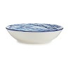 Plato Hondo Rayas Porcelana Azul Blanco 6 Unidades (20 x 4,7 x 20 cm)