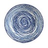 Plato Hondo Rayas Porcelana Azul Blanco 6 Unidades (20 x 4,7 x 20 cm)