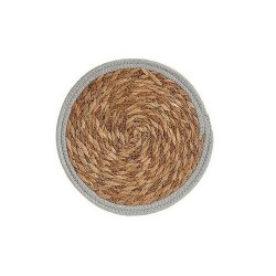 Salvamantel u00d8 30 cm Natural Gris Fibra natural (48 Unidades)