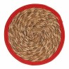 Salvamantel Natural Rojo Fibra natural (30 x 1 x 30 cm) (48 Unidades)