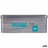 Caja para Infusiones Organic Tea Gris Hojalata (11 x 7,1 x 18 cm) (24 Unidades)