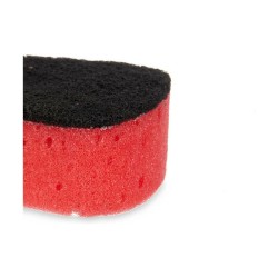 Estropajo Negro Rojo Espuma Fibra abrasiva 7,3 x 4 x 12,3 cm (40 unidades)