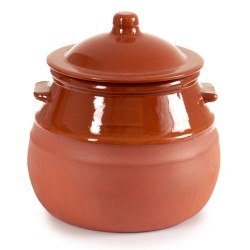 Olla con Tapa Barro cocido 2 L 19 x 20,5 x 18 cm (4 Unidades)