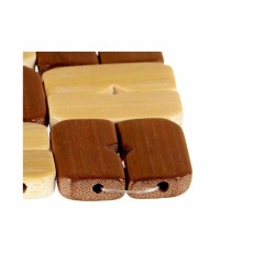 Salvamantel Set Cuadrado Bambu00fa Marru00f3n 13 x 2 x 13 cm (24 Unidades)