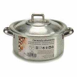 Cacerola Con Tapa u00d8 14 cm Plateado Aluminio 1 L (10 Unidades)