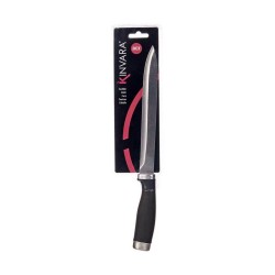 Cuchillo de Cocina 3,5 x 33 x 2 cm Plateado Negro Acero Inoxidable Plu00e1stico (12 Unidades)