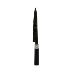 Cuchillo de Cocina Mu00e1rmol 3,5 x 33,3 x 2,2 cm Plateado Negro Acero Inoxidable Plu00e1stico (12 Unidades)