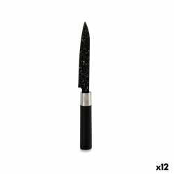 Cuchillo de Cocina Mu00e1rmol 2,5 x 24 x 2,5 cm Negro Acero Inoxidable Plu00e1stico (12 Unidades)