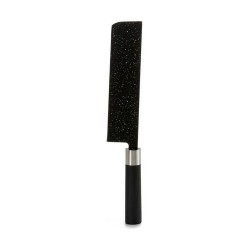 Macheta de Cocina Mu00e1rmol Negro Acero Inoxidable Plu00e1stico 5,3 x 33 x 2,3 cm (12 Unidades)