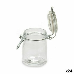 Tarro Cierre hermu00e9tico Transparente Silicona Cromo 150 ml 9 x 9,5 x 6,5 cm (24 Unidades)