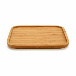 Bandeja de Aperitivos Cuadrada Marru00f3n Bambu00fa 25 x 1,5 x 25 cm (12 Unidades)