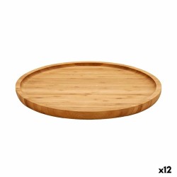 Bandeja de Aperitivos Marru00f3n Bambu00fa 24,7 x 1,5 x 24,7 cm (12 Unidades)