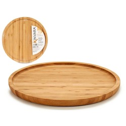 Bandeja de Aperitivos Marru00f3n Bambu00fa 24,7 x 1,5 x 24,7 cm (12 Unidades)