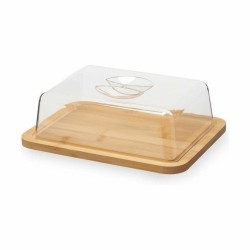 Tabla para Quesos Con Tapa Marru00f3n Transparente Bambu00fa 19,1 x 7,5 x 25,1 cm (4 Unidades)