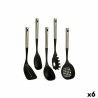 Juego de Utensilios de Cocina Negro Plu00e1stico 8,5 x 35 x 20,5 cm (6 Unidades)