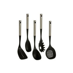 Juego de Utensilios de Cocina Negro Plu00e1stico 8,5 x 35 x 20,5 cm (6 Unidades)