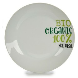 Plato Llano Organic Porcelana 24,4 x 2,6 x 24,4 cm (10 Unidades)