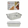 Set de Fuentes de Cocina Desechable Con Tapa Aluminio 19 x 6,8 x 25,5 cm (24 Unidades)