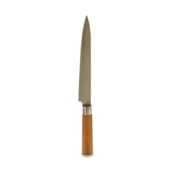 Cuchillo de Cocina 3 x 33,5 x 2,5 cm Plateado Marru00f3n Acero Inoxidable Bambu00fa (12 Unidades)