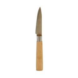 Cuchillo Pelador Plateado Marru00f3n Acero Inoxidable Bambu00fa 22 x 19,5 x 2 cm (12 Unidades)