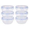 Set de Fiambreras Hermu00e9tico Azul Transparente Plu00e1stico 800 ml 15,5 x 7,5 x 15,5 cm (8 Unidades)