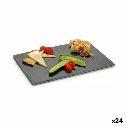 Bandeja de Aperitivos Negro Pizarra 30 x 0,5 x 20 cm (24 Unidades)