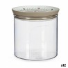 Bote Stefanplast Tosca Hermu00e9tico Beige Plu00e1stico 700 ml 11,7 x 11 x 11,7 cm (12 Unidades)